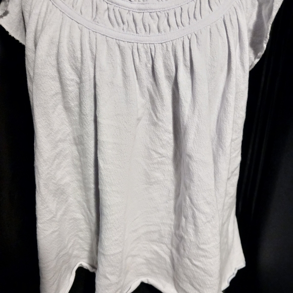 We The Free Soft Blue Ruffle Blouse Women's Size XS Cottage Core Coquette - Picture 4 of 8